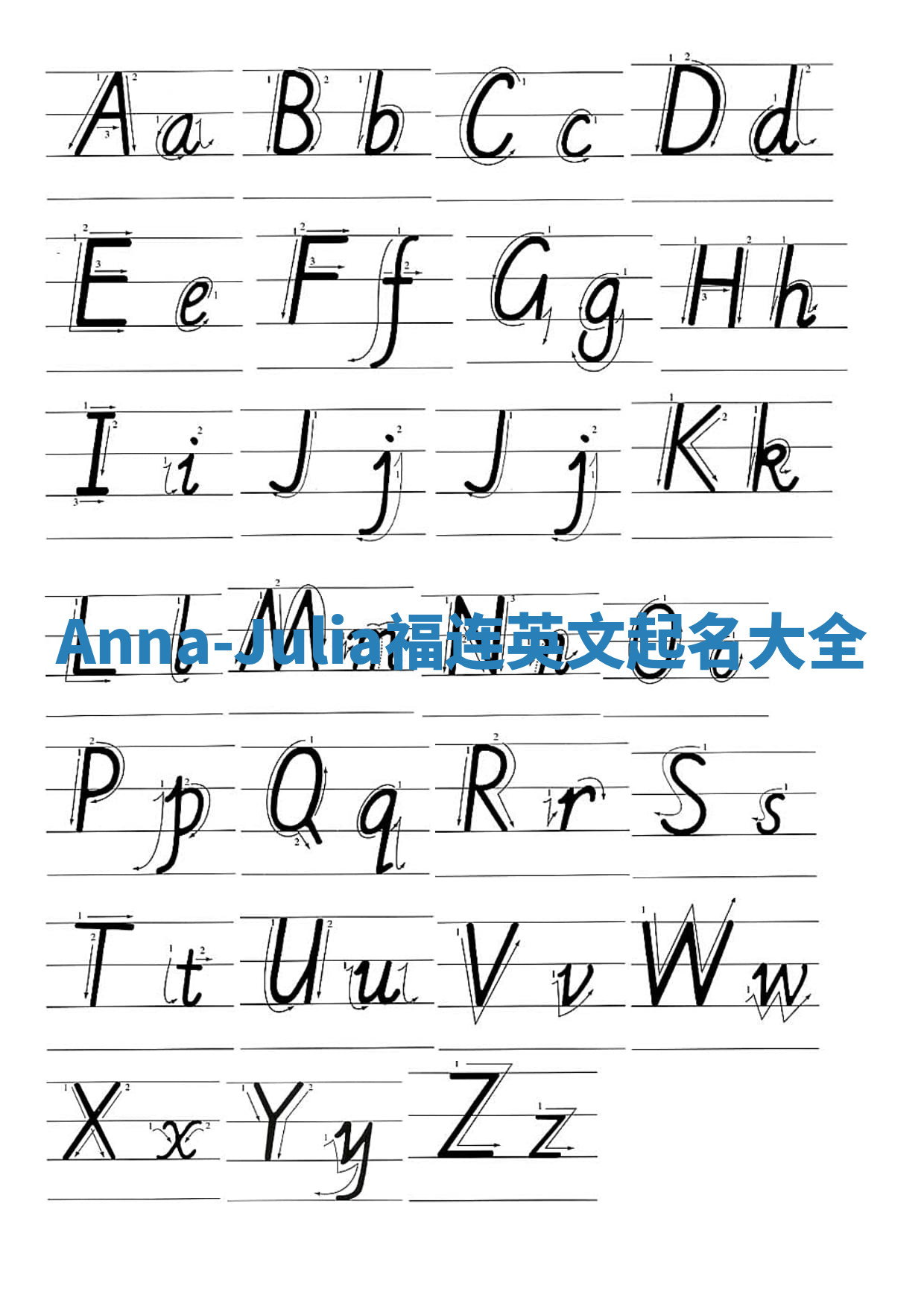 Anna-Julia福连英文起名大全