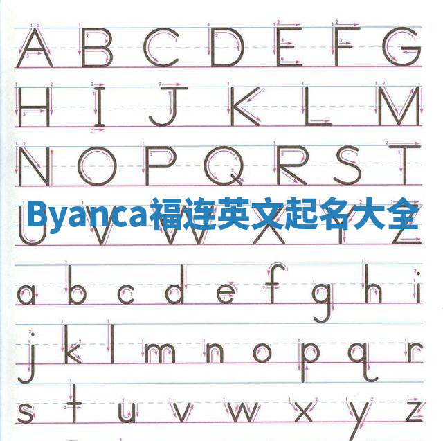 Byanca福连英文起名大全