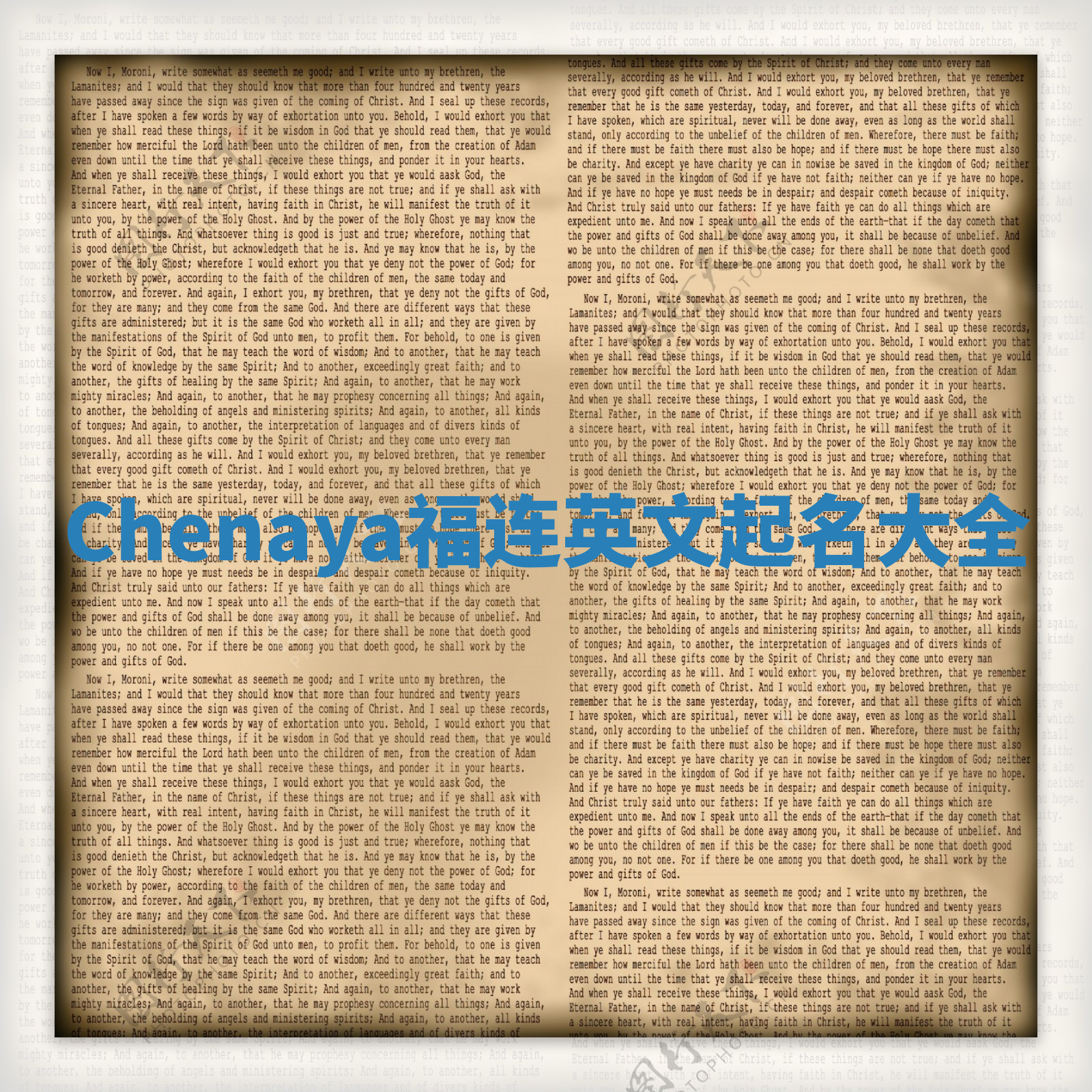 Chenaya福连英文起名大全