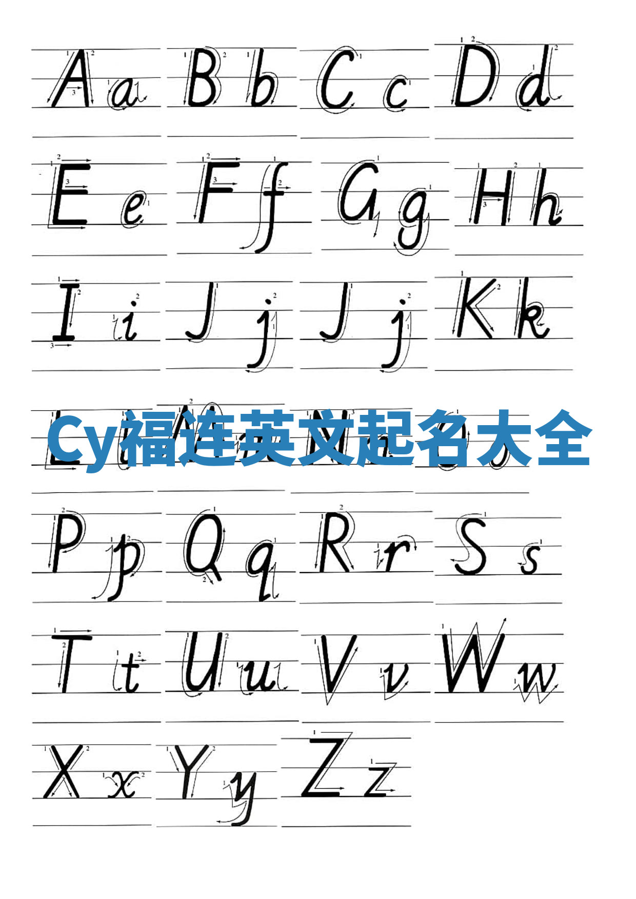 Cy福连英文起名大全