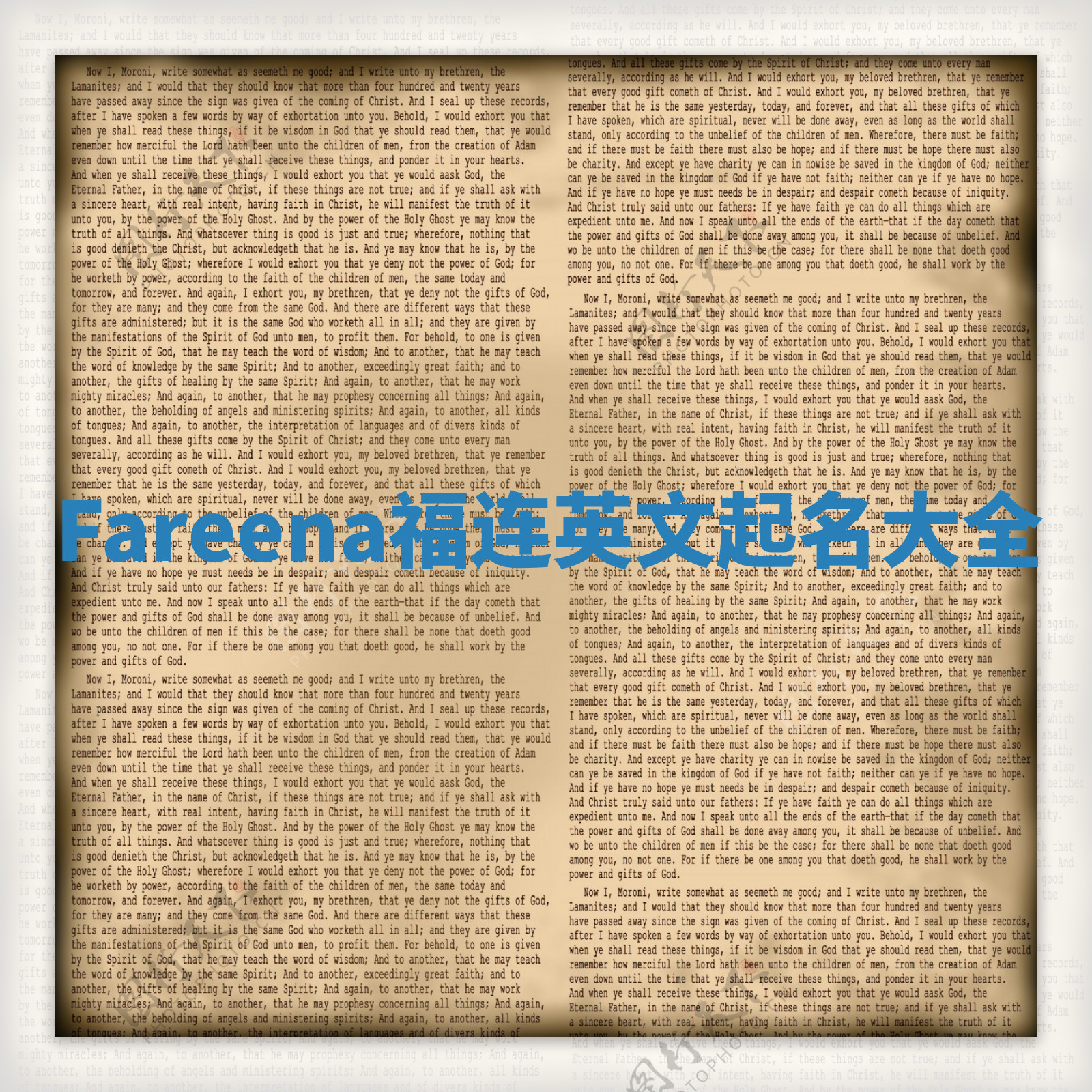 Fareena福连英文起名大全