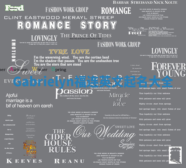 Gabrielyn福连英文起名大全