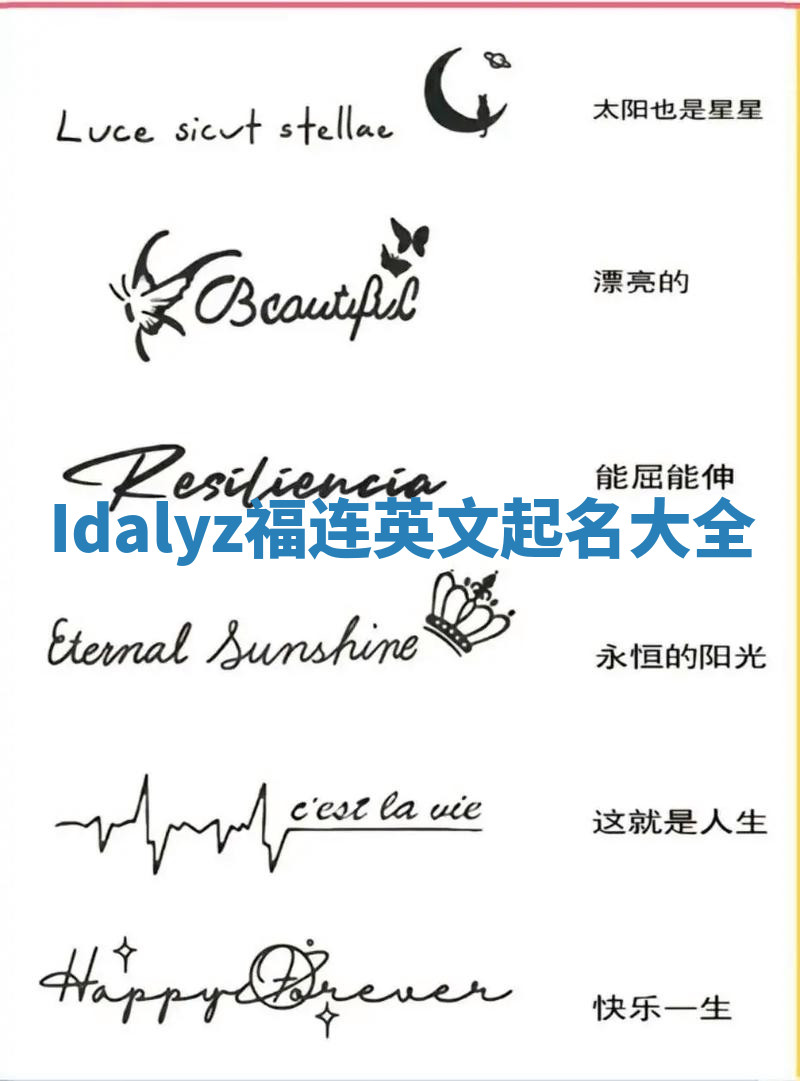 Idalyz福连英文起名大全