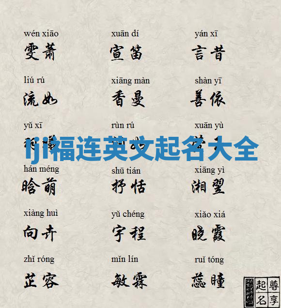 Iji福连英文起名大全