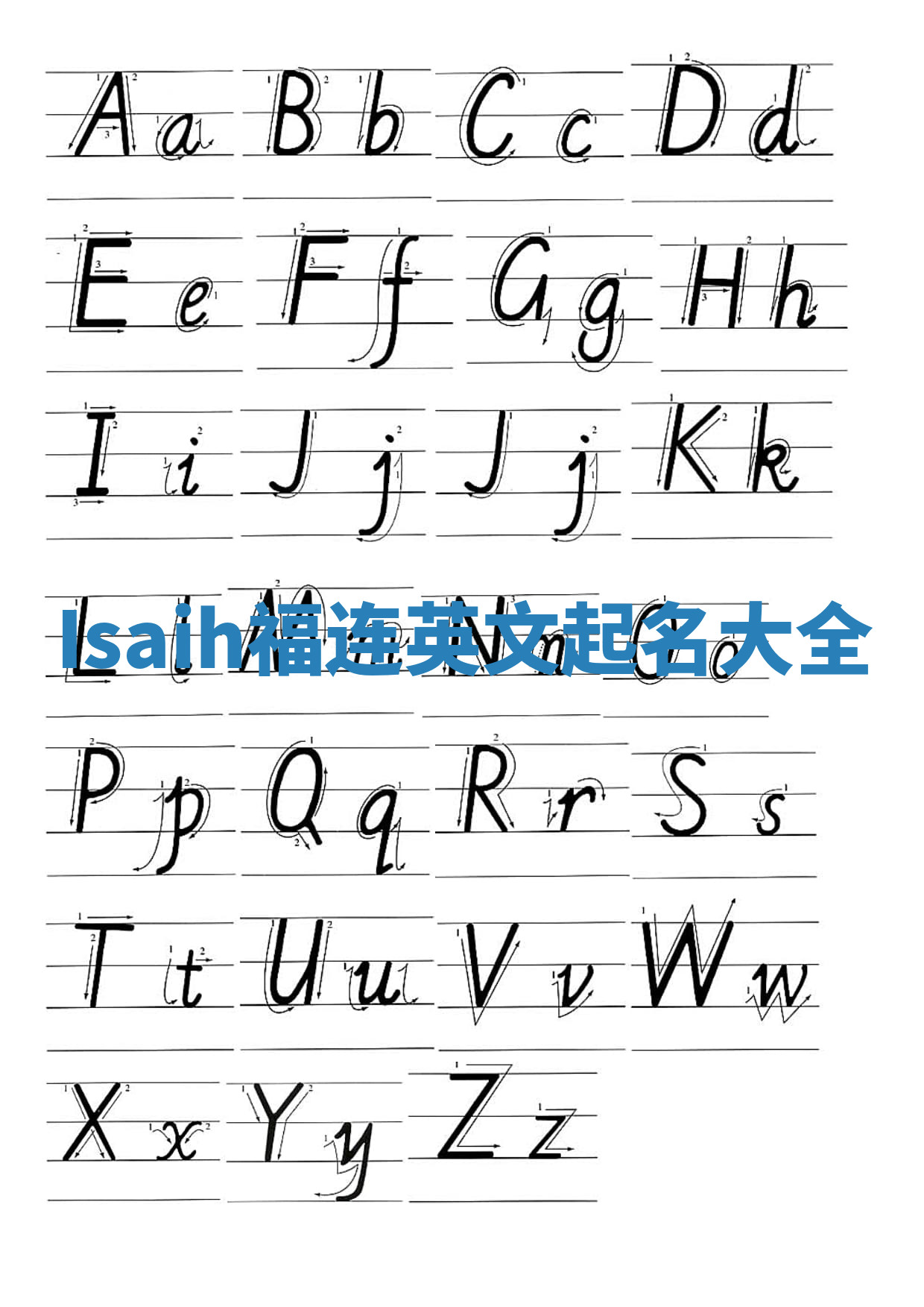 Isaih福连英文起名大全