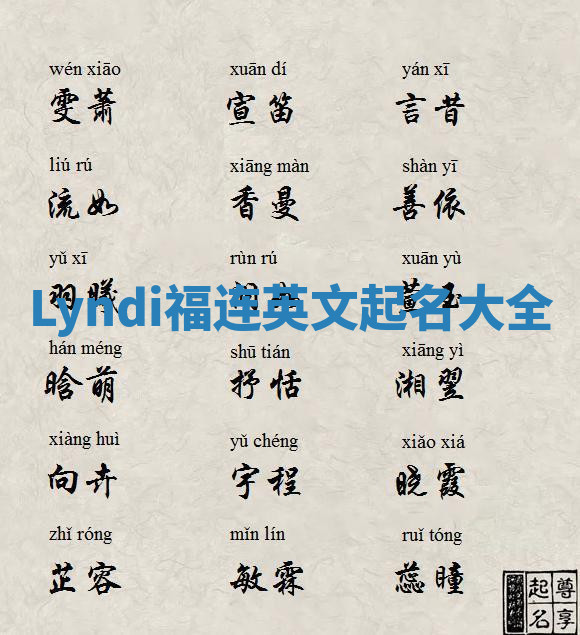 Lyndi福连英文起名大全