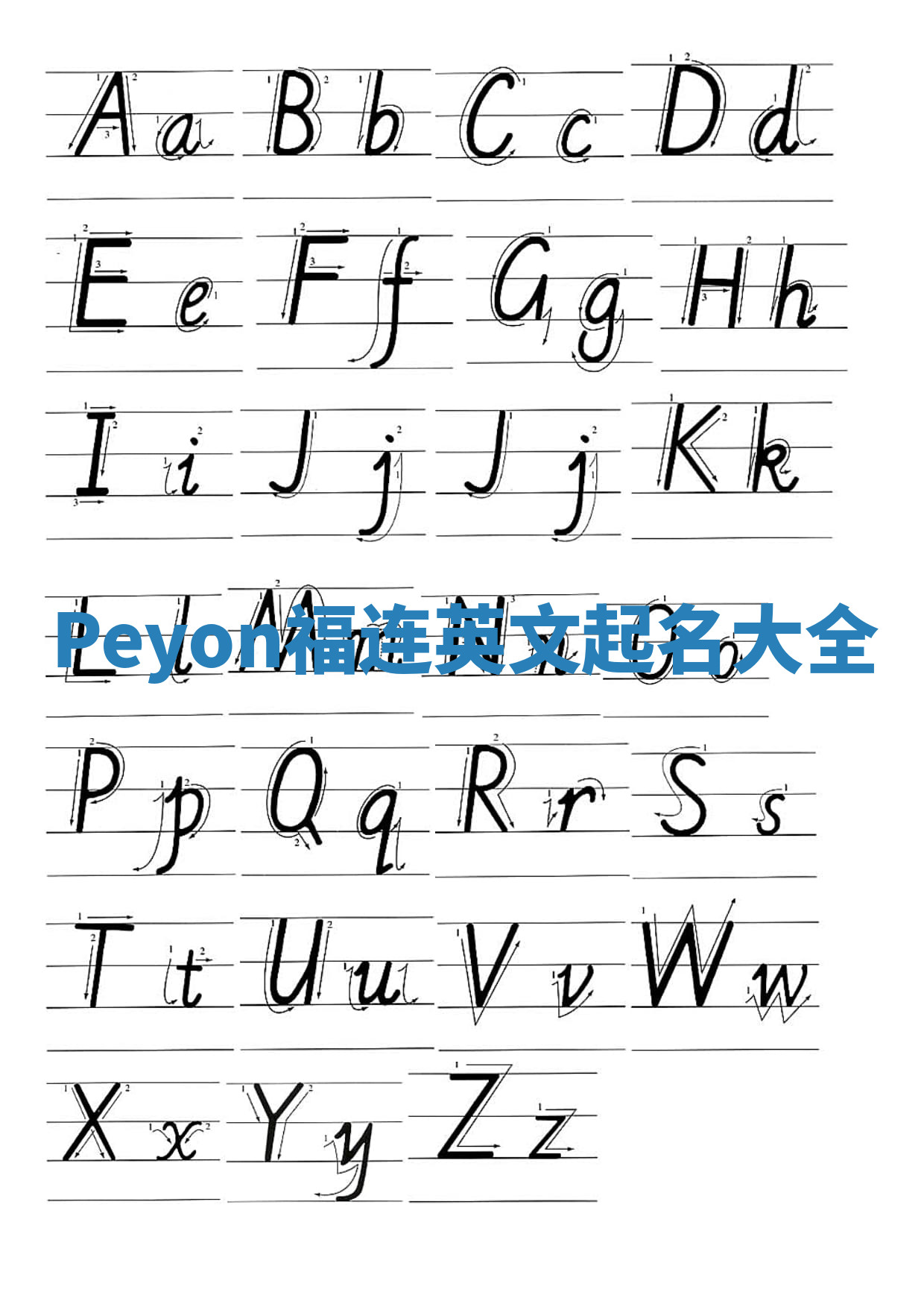 Peyon福连英文起名大全