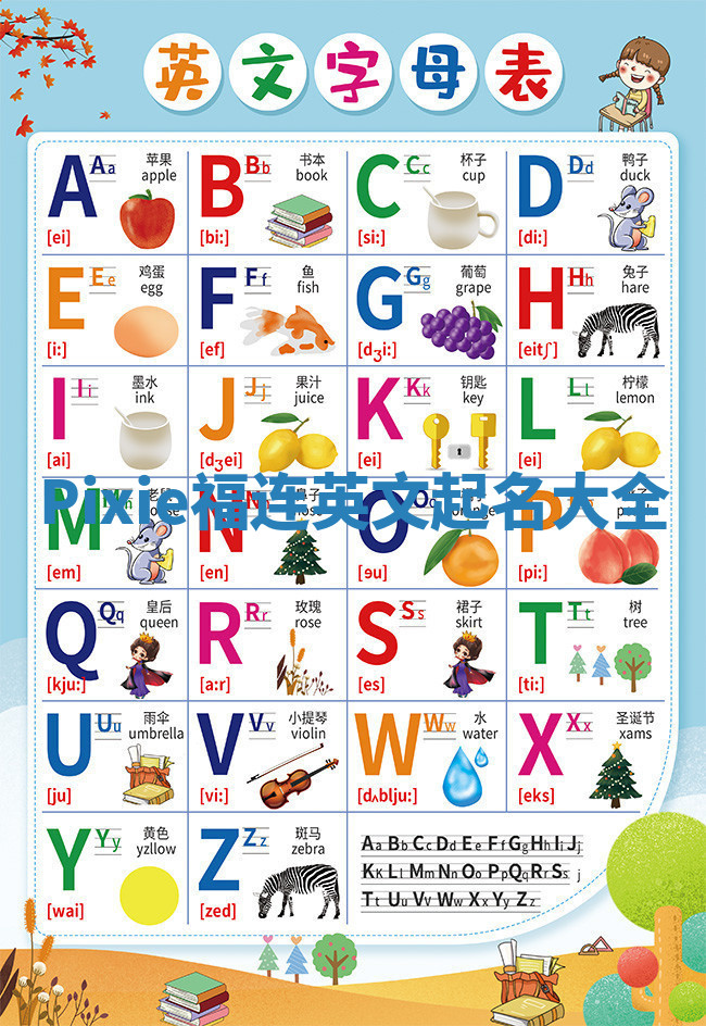 Pixie福连英文起名大全