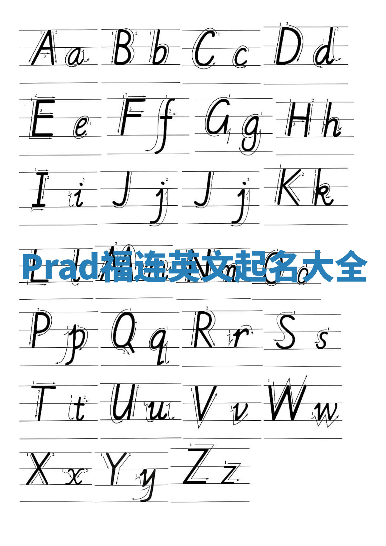 Prad福连英文起名大全