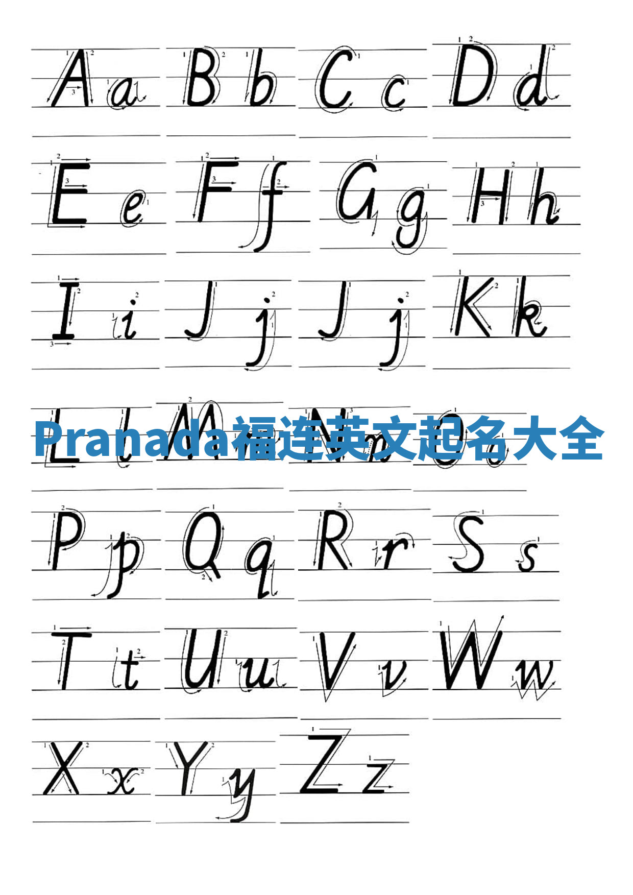 Pranada福连英文起名大全