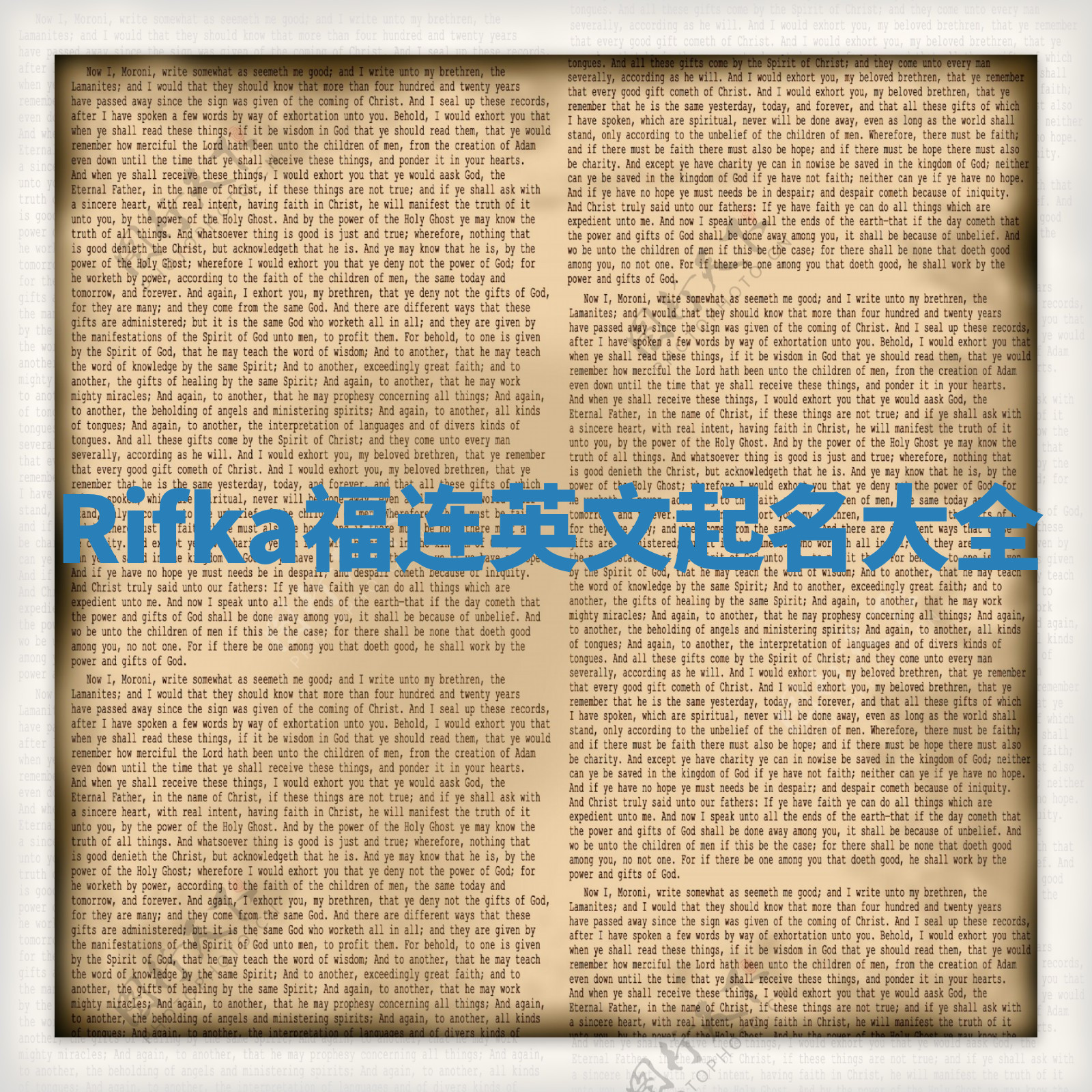 Rifka福连英文起名大全