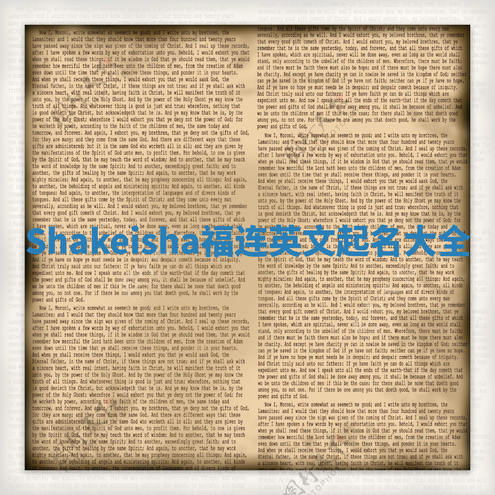 Shakeisha福连英文起名大全