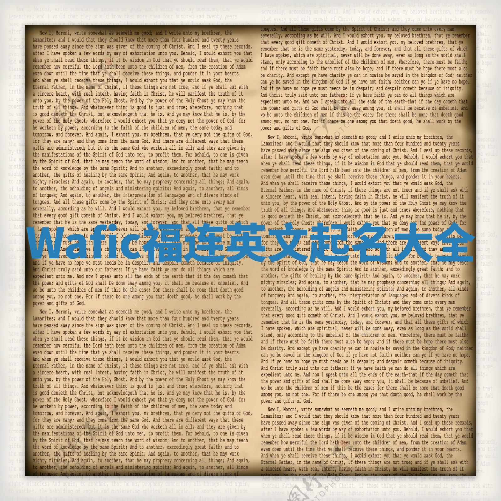 Wafic福连英文起名大全