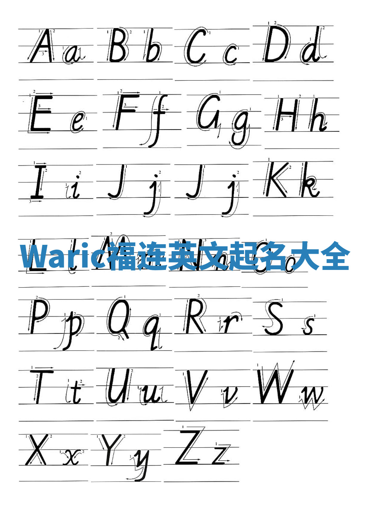 Waric福连英文起名大全