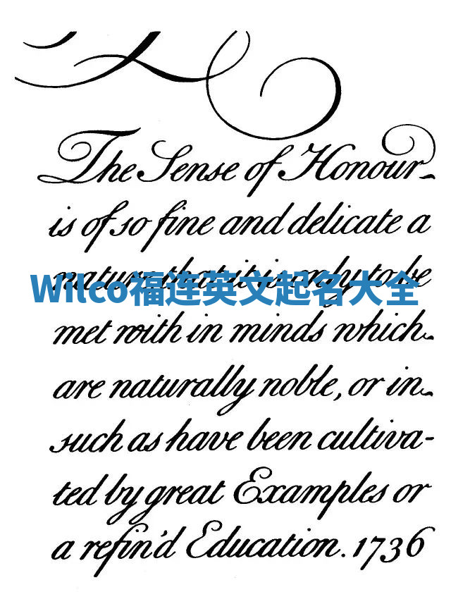 Wilco福连英文起名大全