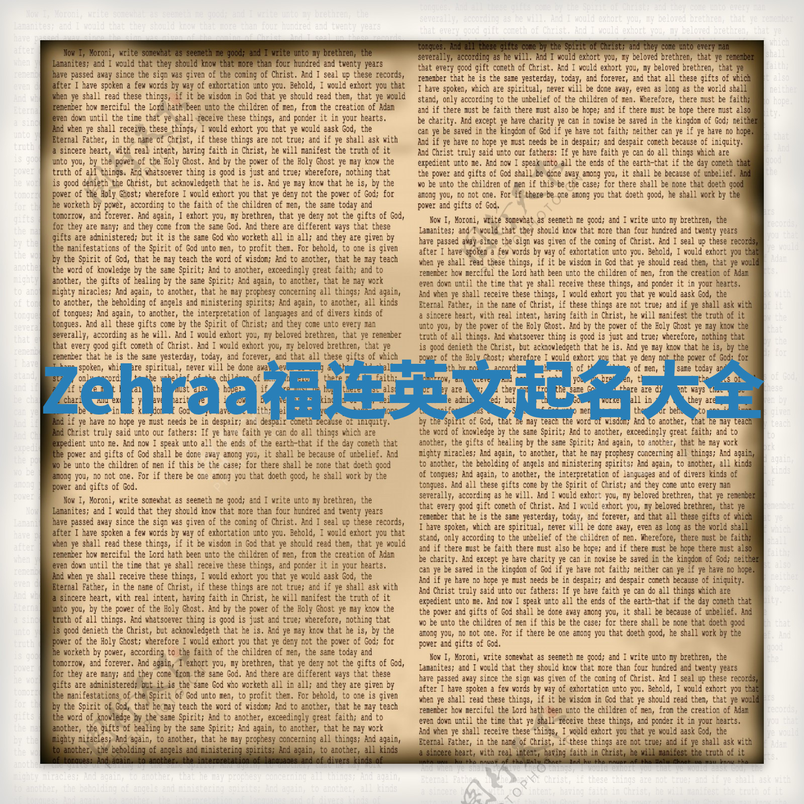Zehraa福连英文起名大全