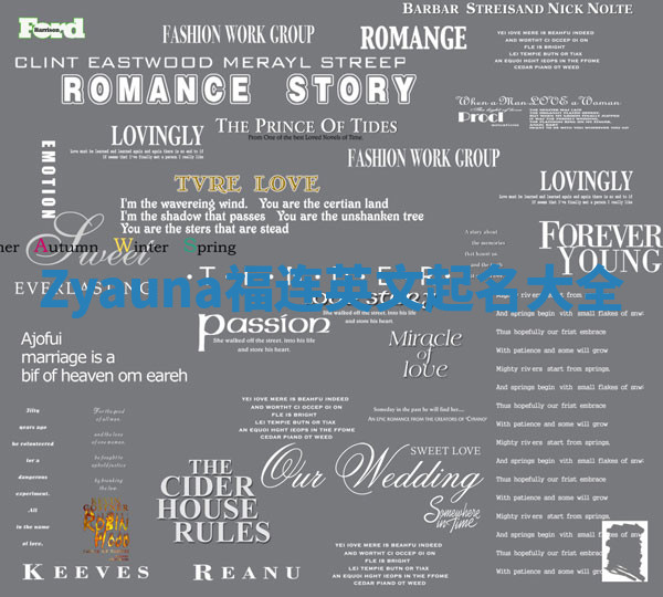 Zyauna福连英文起名大全