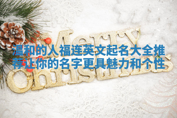 温和的人福连英文起名大全推荐让你的名字更具魅力和个性